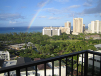 View from our 22nd Floor Condo in Waikiki, Hawaii, 2008