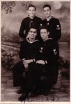 Walt with Navy buddies, Shanghai, 1945